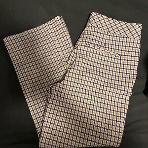 SPANX Blue and Cream Patterned Pants